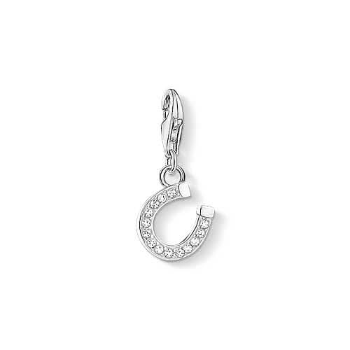 Charm Anhänger Hufeisen mit Steinen - 925 Sterlingsilber