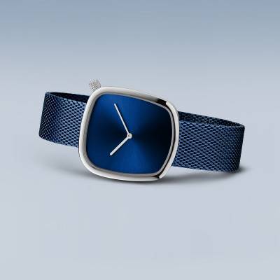 Bering Pebble 18034-307 Damen Armbanduhr Silber • Saphirglas • Milanaise-Armband, Bild 4
