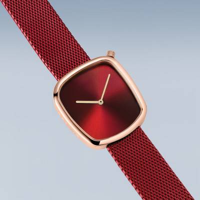 Bering Pebble 18034-363 Damen Armbanduhr Roségold • Saphirglas • Milanaise-Armband, Bild 4