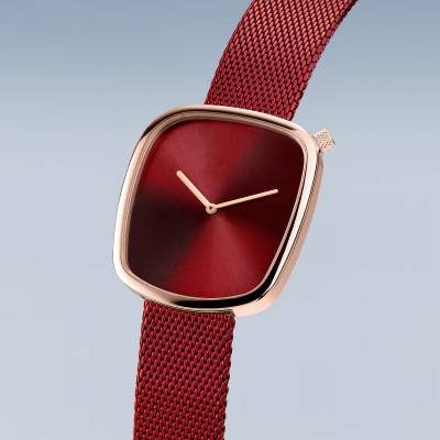 Bering Pebble 18034-363 Damen Armbanduhr Roségold • Saphirglas • Milanaise-Armband, Bild 3