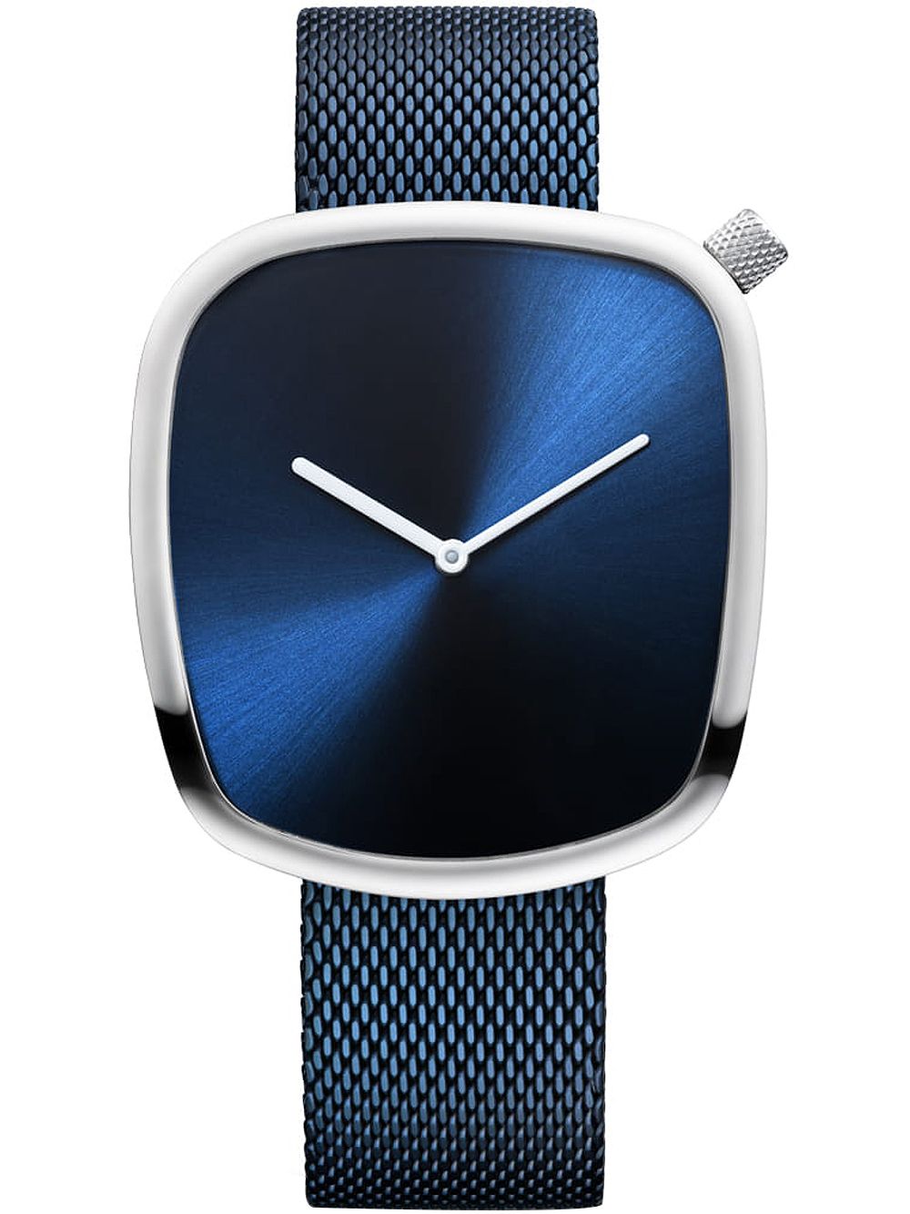 Bering Pebble 18040-307 Unisex Armbanduhr Blau • Saphirglas • Edelstahl-Meshband