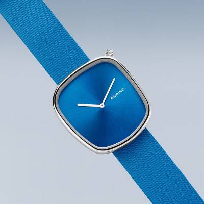 Bering Pebble 18040-308 Herren Armbanduhr Blau • Saphirglas • NATO-Textilband, Bild 3