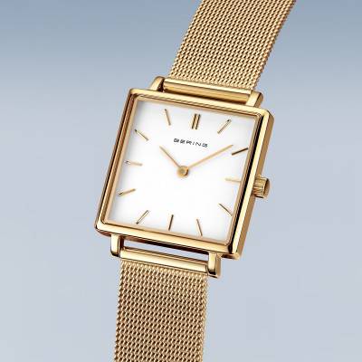 Bering Classic 18226-334 Damenuhr Goldfarben • Saphirglas • Milanaise-Armband, Bild 3