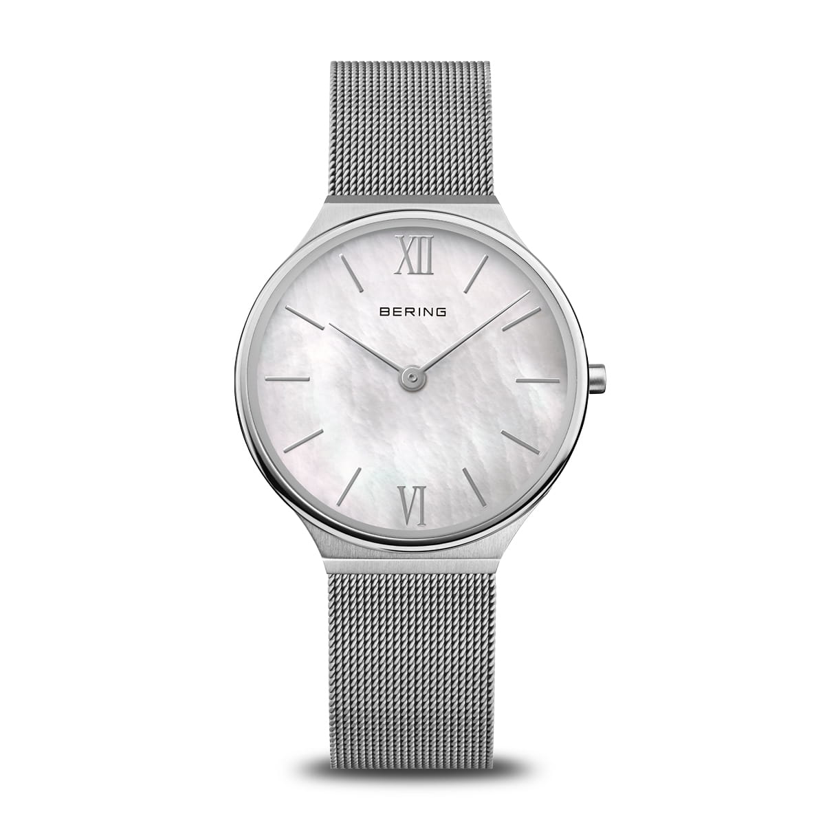 Bering Ultra Slim 18434-000 Damenuhr Silber • Saphirglas • Perlmutt-Zifferblatt