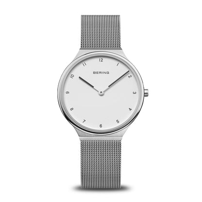 Bering Ultra-Slim 18434-004 Damenuhr Silber • Saphirglas • Milanaise-Armband