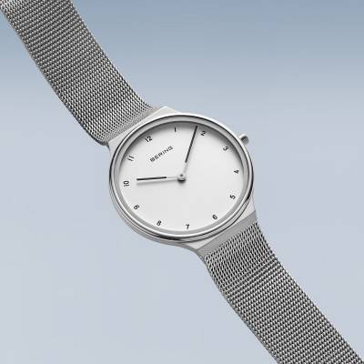 Bering Ultra-Slim 18434-004 Damenuhr Silber • Saphirglas • Milanaise-Armband, Bild 4