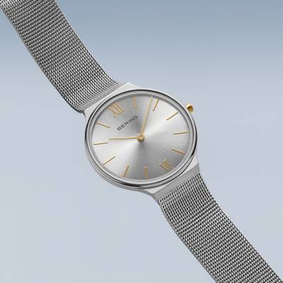 Bering Ultra-Slim 18434-010 Damenuhr Silber • Saphirglas • Milanaise-Armband, Bild 4