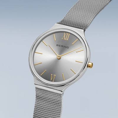 Bering Ultra-Slim 18434-010 Damenuhr Silber • Saphirglas • Milanaise-Armband, Bild 3