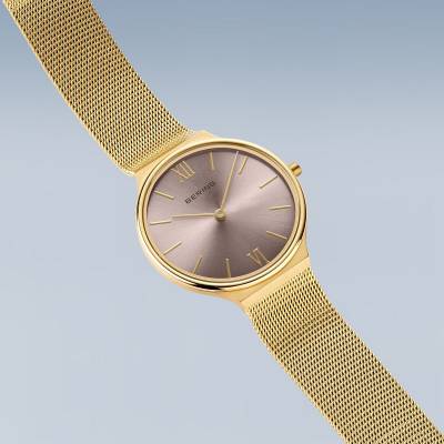 Bering Ultra Slim 18434-336 Damenuhr Roségold • Saphirglas • Milanaise-Armband, Bild 4