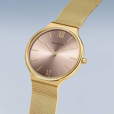 Bering Ultra Slim 18434-336 Damenuhr Roségold • Saphirglas • Milanaise-Armband, Bild 3