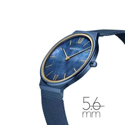 Bering Classic 18434-397 Damenuhr Blau • Saphirglas • Milanaise-Armband, Bild 2