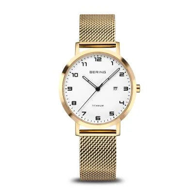 Bering Titanium 18634-534 Damenuhr Gold • Saphirglas • Leichtgewichtiges Titan, Bild 7