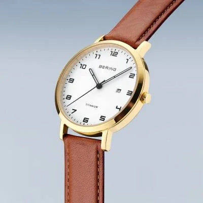 Bering Titanium 18634-534 Damenuhr Gold • Saphirglas • Leichtgewichtiges Titan, Bild 2