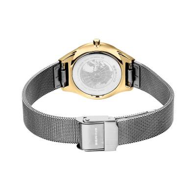 Bering Ultra Slim 18729-010 Damenuhr Gold-Silber • Saphirglas • Milanaise-Armband, Bild 8