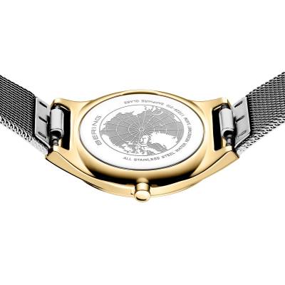 Bering Ultra Slim 18729-010 Damenuhr Gold-Silber • Saphirglas • Milanaise-Armband, Bild 7