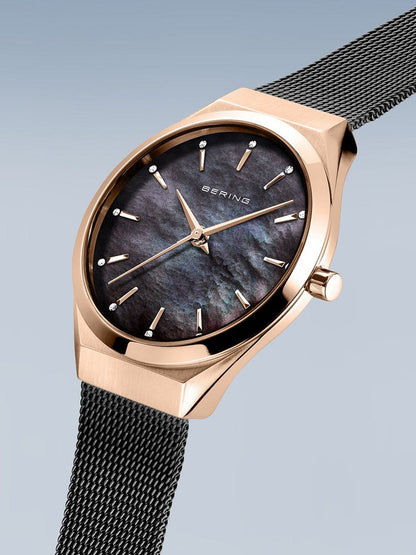 Bering Ultra Slim 18729-166 Damen Armbanduhr Schwarz • Saphirglas • Milanaise-Armband, Bild 3