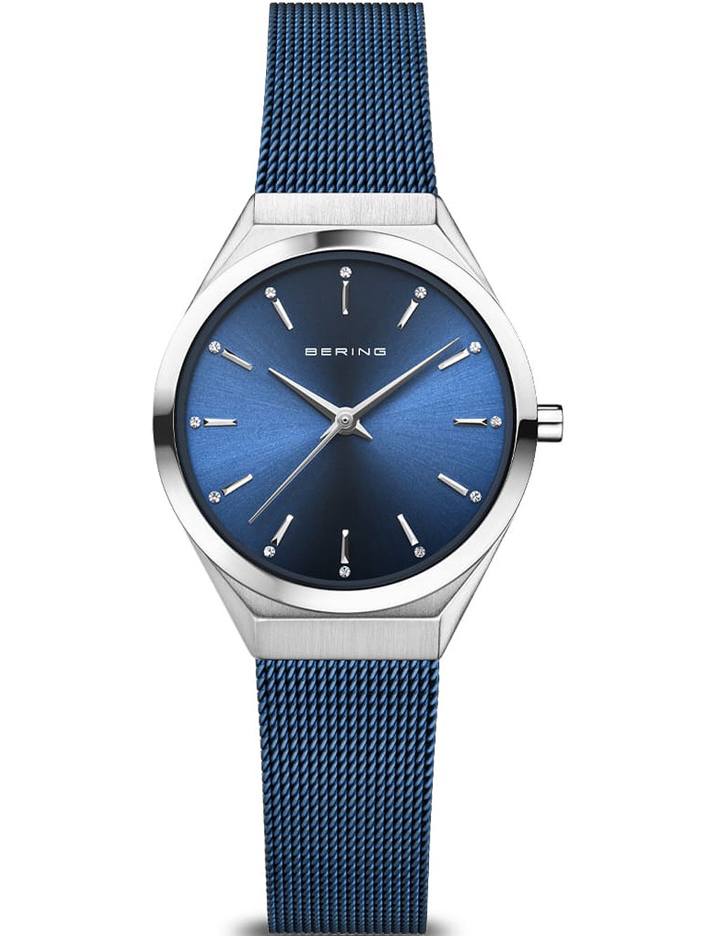 Bering Ultra Slim 18729-307 Damen Armbanduhr Blau • Saphirglas • Milanaise-Armband