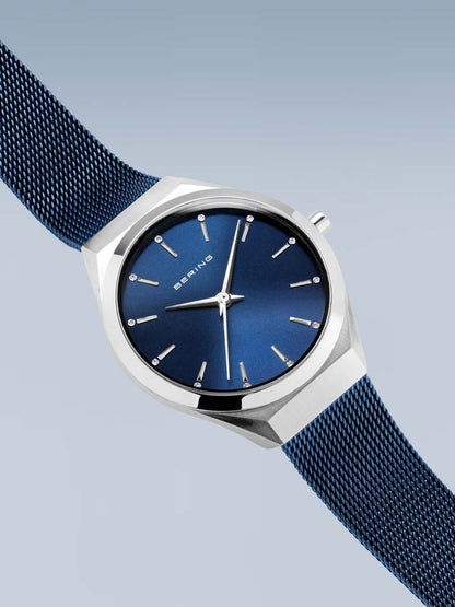 Bering Ultra Slim 18729-307 Damen Armbanduhr Blau • Saphirglas • Milanaise-Armband, Bild 2