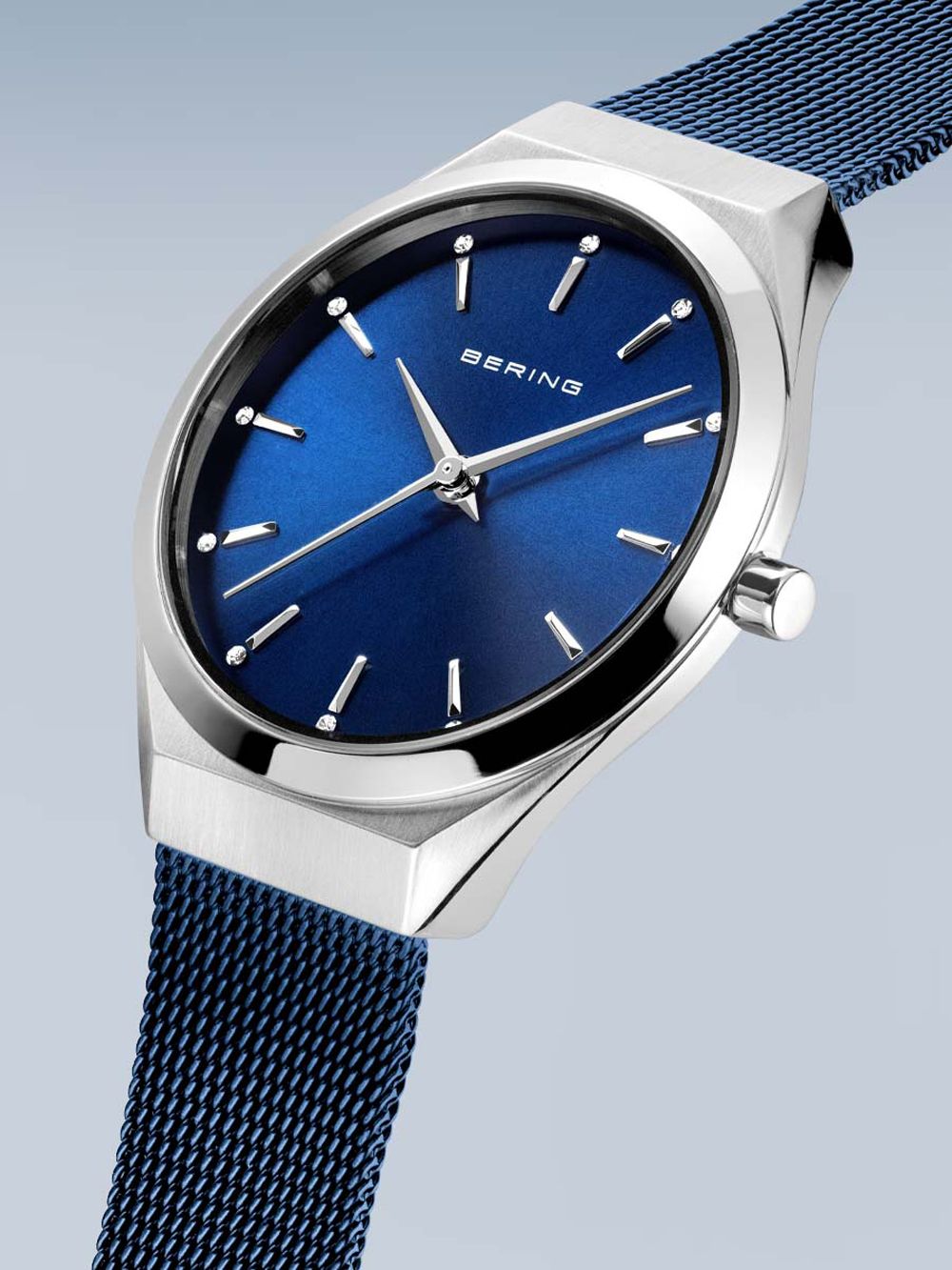 Bering Ultra Slim 18729-307 Damen Armbanduhr Blau • Saphirglas • Milanaise-Armband, Bild 3