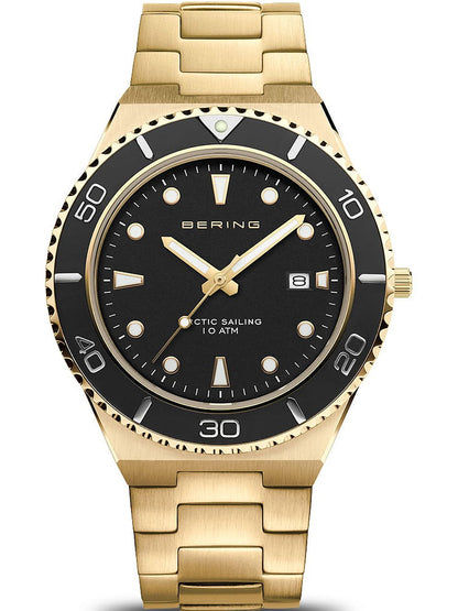 Bering Classic Sport 18940-732 Herrenuhr Goldfarben • Saphirglas • Datumsanzeige