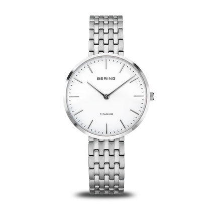 Bering Titanium 19334-004 Damenuhr Silber • Saphirglas • Leichtes Titangehäuse