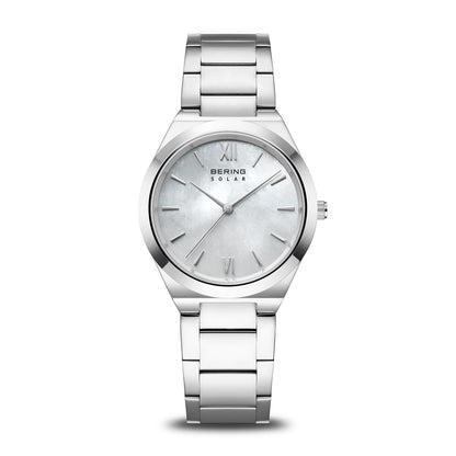 Bering Solar 19932-700 Damen Armbanduhr Silber • Saphirglas • Solarbetrieb