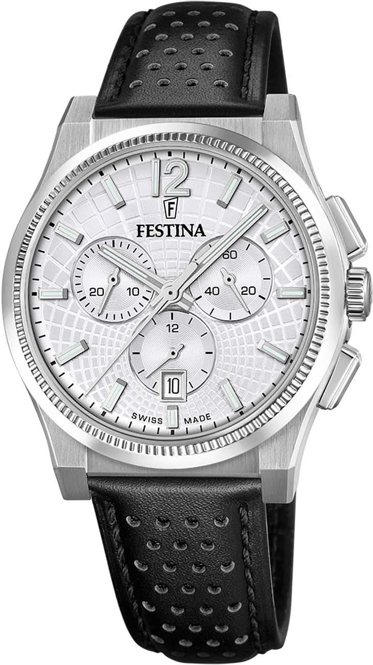 Festina Swiss Made F20060/1 Herrenuhr • Saphir • Chrono