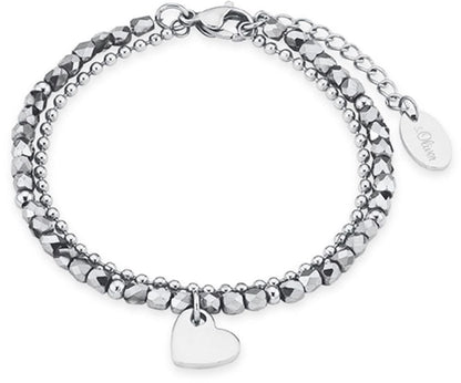 Zweireihiges Perlenarmband mit Herz - s.Oliver Jewelry Modell: 2018344