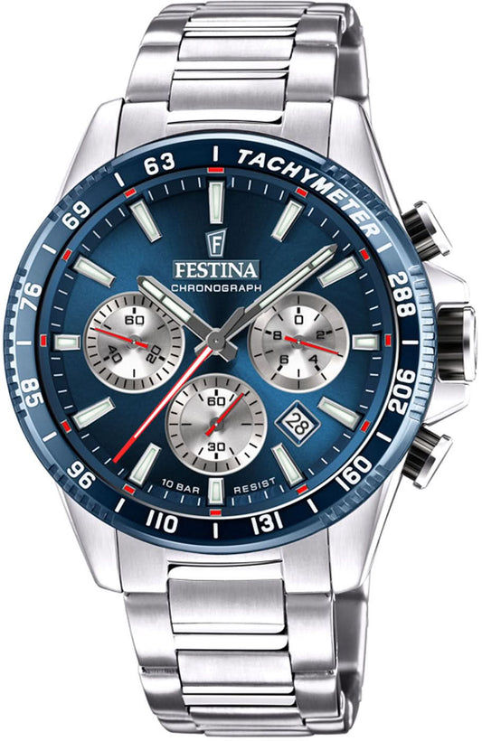 Festina Timeless Chronograph F20560/2 Herrenuhr • Edelstahl • 10 ATM