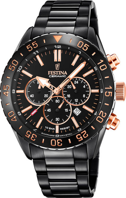 Festina Ceramic F20577/1 Men's Watch • Sapphire Glass • Ceramic