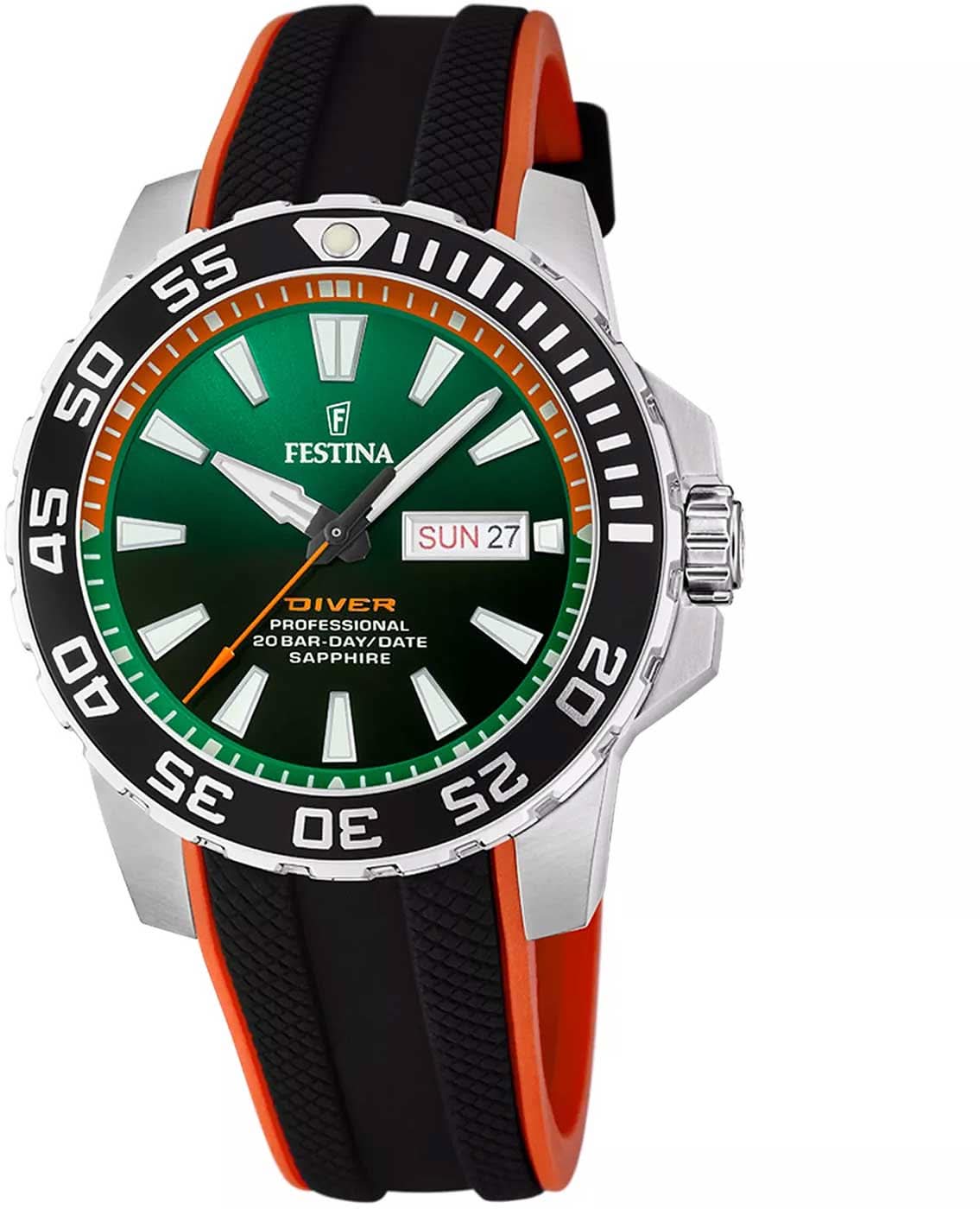 Festina Originals F20662/2 Herrenuhr • Saphirglas • 20 ATM