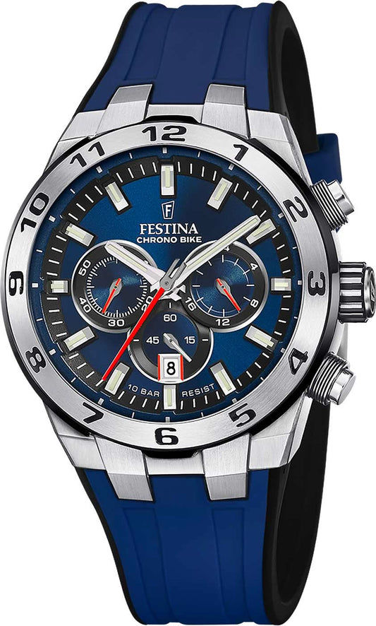 Festina Chrono Bike F20671/1 Herrenuhr • Blaues Design • 10 ATM