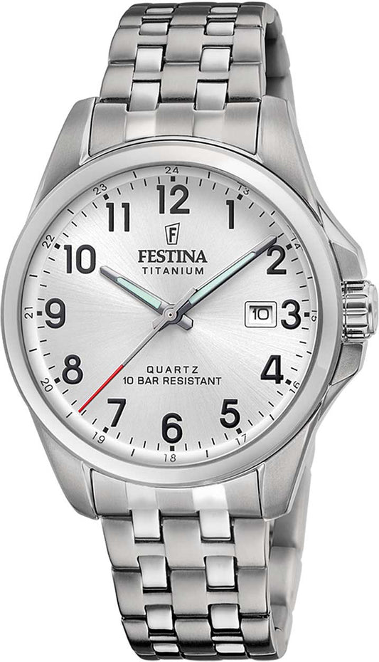 Festina Titanium F20696/1 Herrenuhr • Ultraleichtes Titan • 10 ATM Wasserdicht
