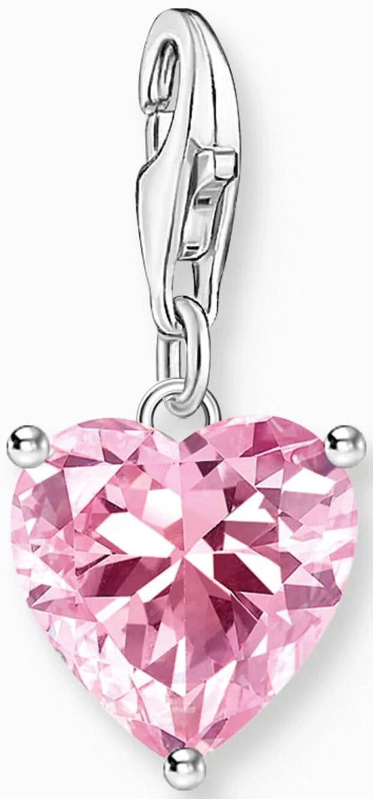 Thomas Sabo Charm Anhänger Modell: 2205-051-9 Herz aus pinkem Zirkoniastein - 925 Sterlingsilber #1