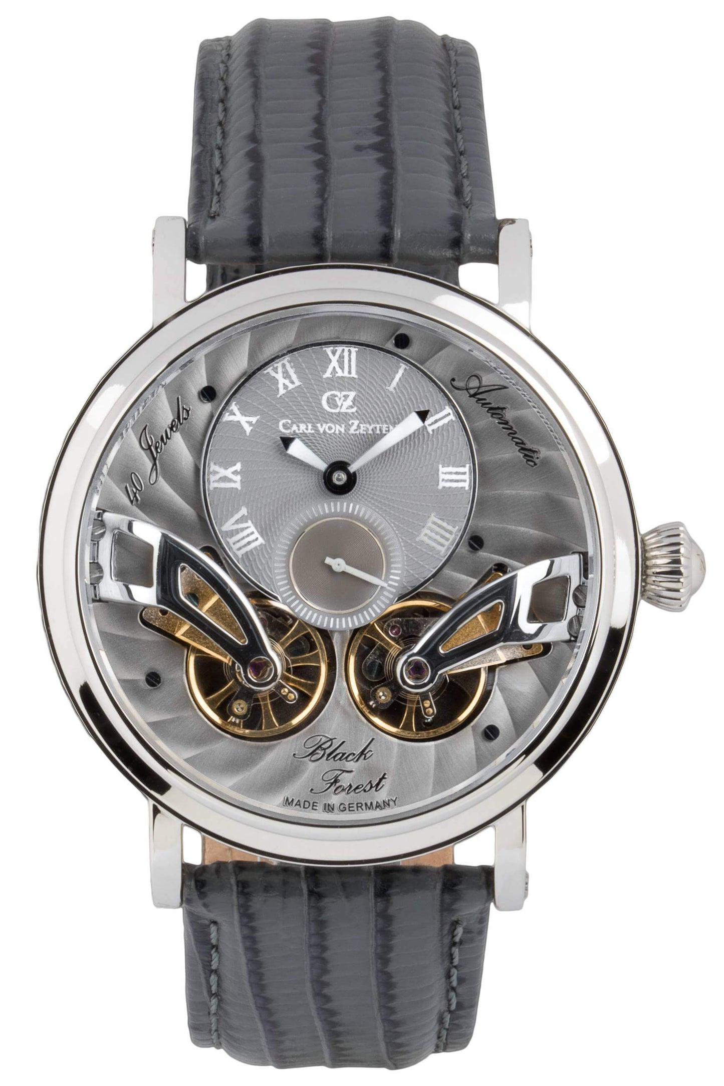 Carl von Zeyten Black Forest CVZ0017SGYS Herren Armbanduhr Grau • Automatikwerk • Saphirglas
