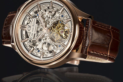 Carl von Zeyten St.Georgen CVZ0014RSLS Herrenuhr Roségold Braun • Automatikwerk • Skelett-Zifferblatt, Bild 3