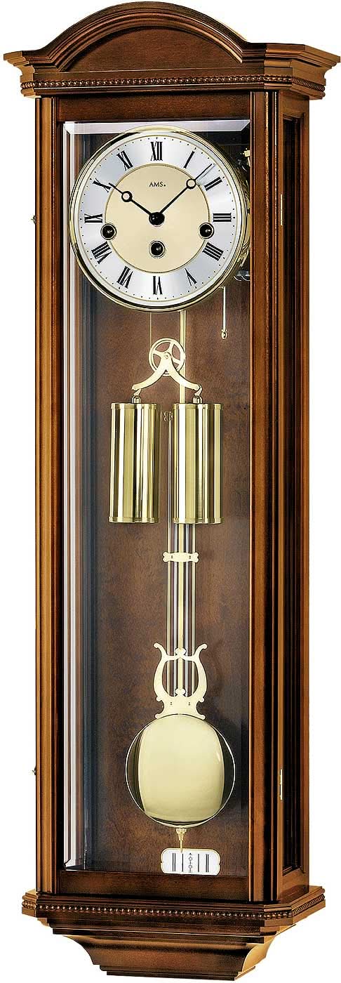 AMS Wall Clock 97x32x17 cm Wood • Mechanical 8-day movement • Westminster melody