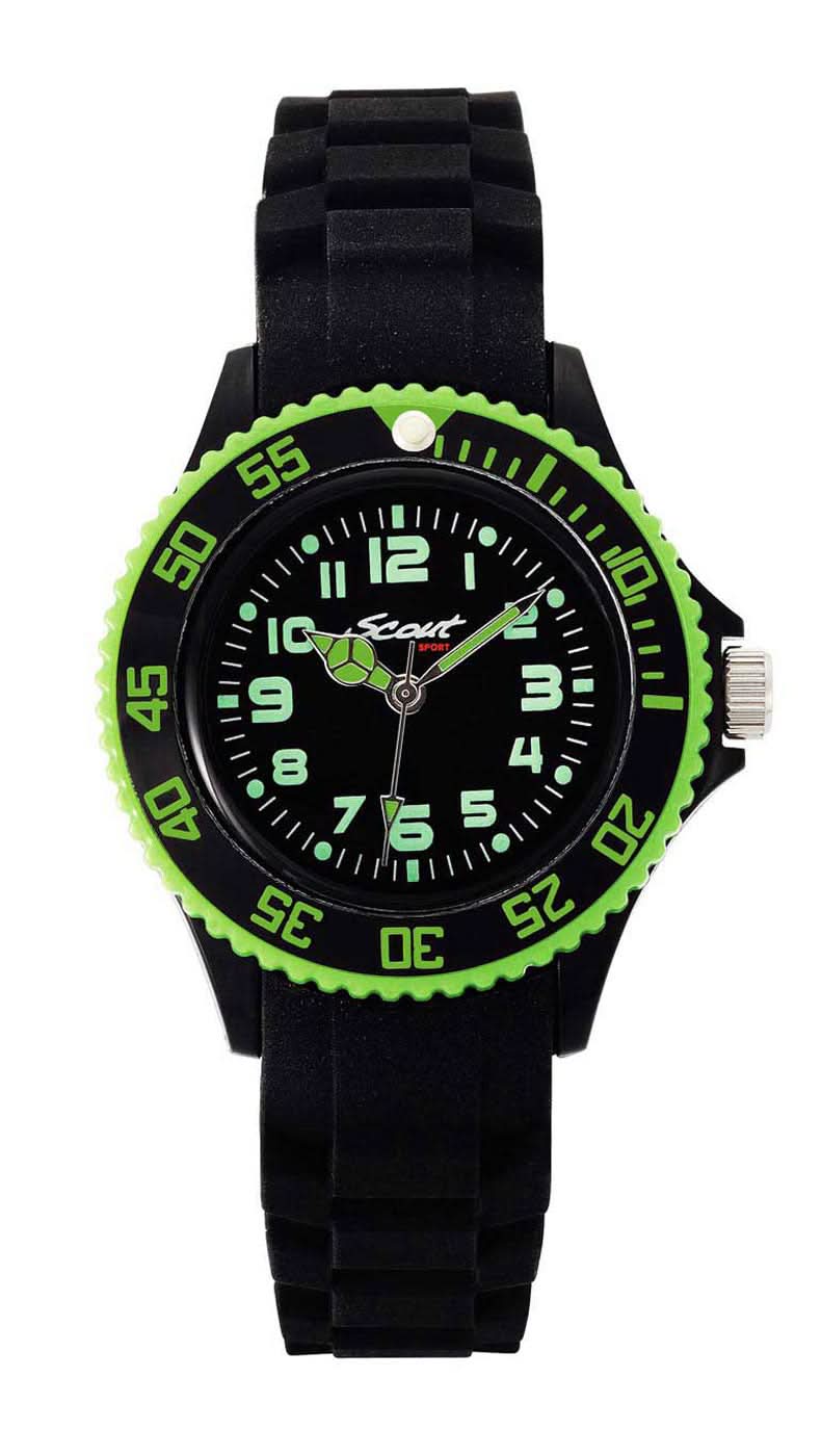 Scout Action Boys 280303000 Jungen-Uhr • Pädagogisches Lernzifferblatt • 5 Bar wasserdicht