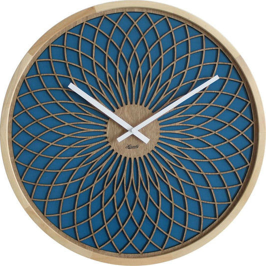 Hermle Wanduhr 50 cm Ø Holz • Modernes 3D-Design • Präzises Quarzwerk