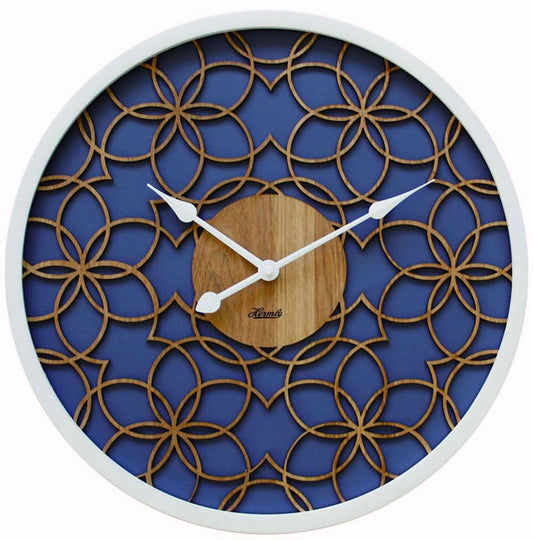 Hermle Wanduhr 40 cm Ø Holz • Modernes 3D-Design • Präzises Quarzwerk