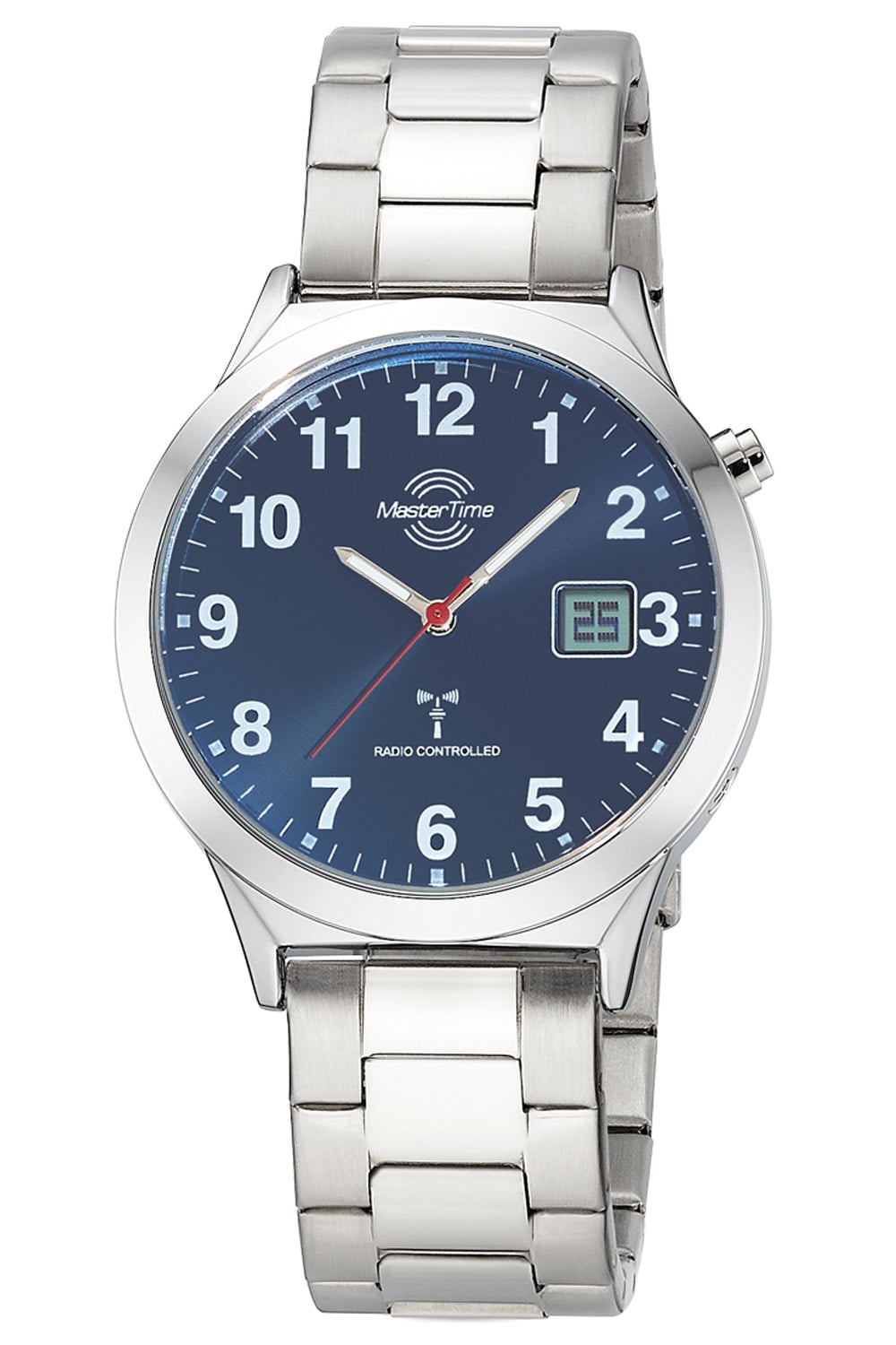 Master Time Super Power MTGA-10905-32M Herren Armbanduhr Blau • Funkuhr DCF77 • Analog-Digital