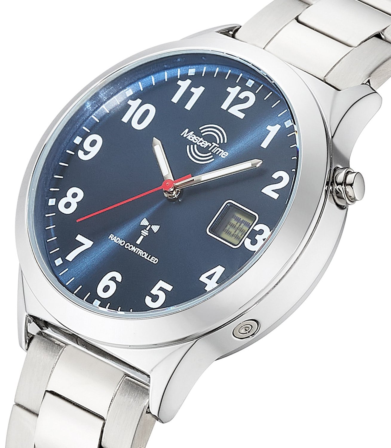 Master Time Super Power MTGA-10905-32M Herren Armbanduhr Blau • Funkuhr DCF77 • Analog-Digital, Bild 2