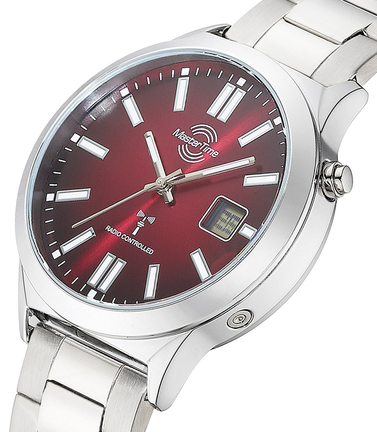 Master Time Super Power MTGA-10945-81M Herrenuhr Rot • Funkuhr • Mineralglas, Bild 2