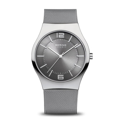 Bering 32039-309 Ceramic Herrenuhr Silber • Saphirglas • Milanaise-Armband