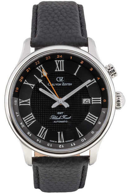 Carl von Zeyten Rench CVZ0087BKS Herrenuhr Schwarz • Saphirglas • Automatikwerk