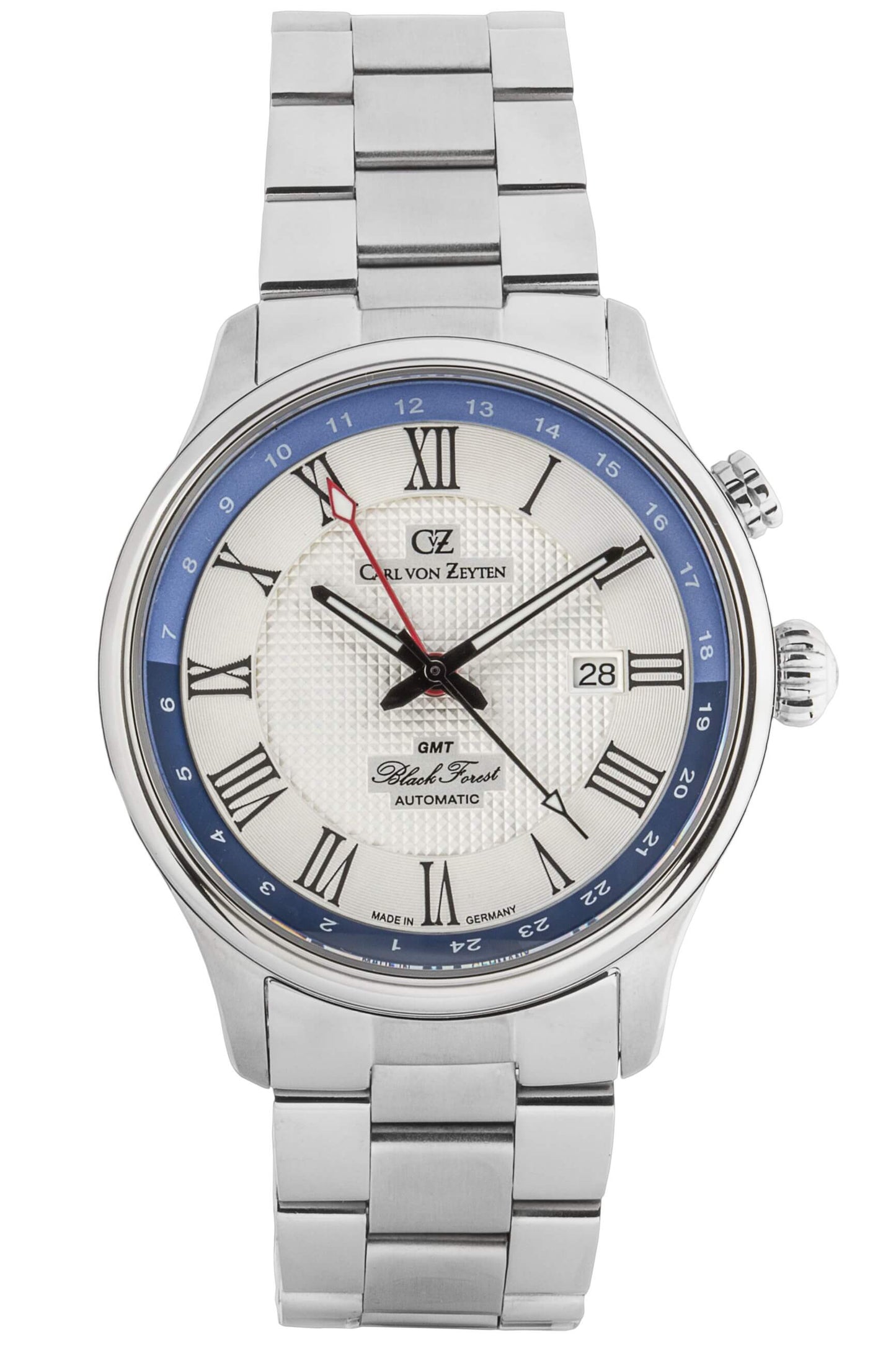 Carl von Zeyten Rench CVZ0087WHMS Herrenuhr Silber • Automatikwerk • Saphirglas