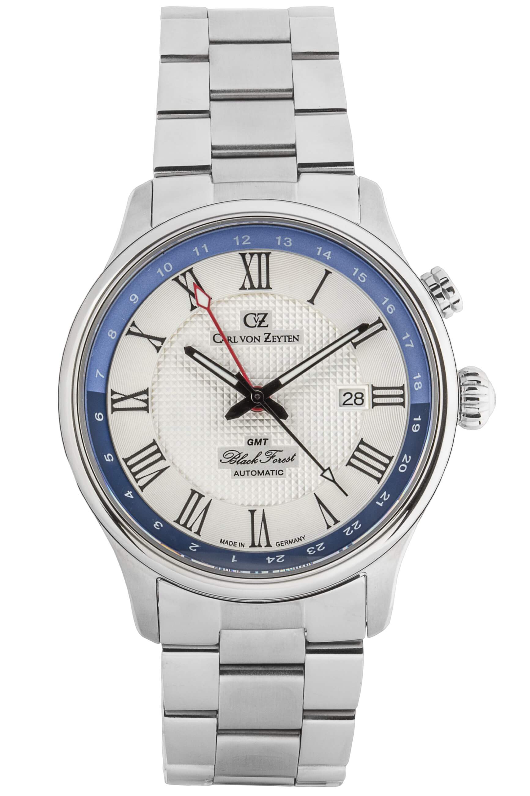 Carl von Zeyten Rench CVZ0087WHMS Herrenuhr Silber • Automatikwerk • Saphirglas
