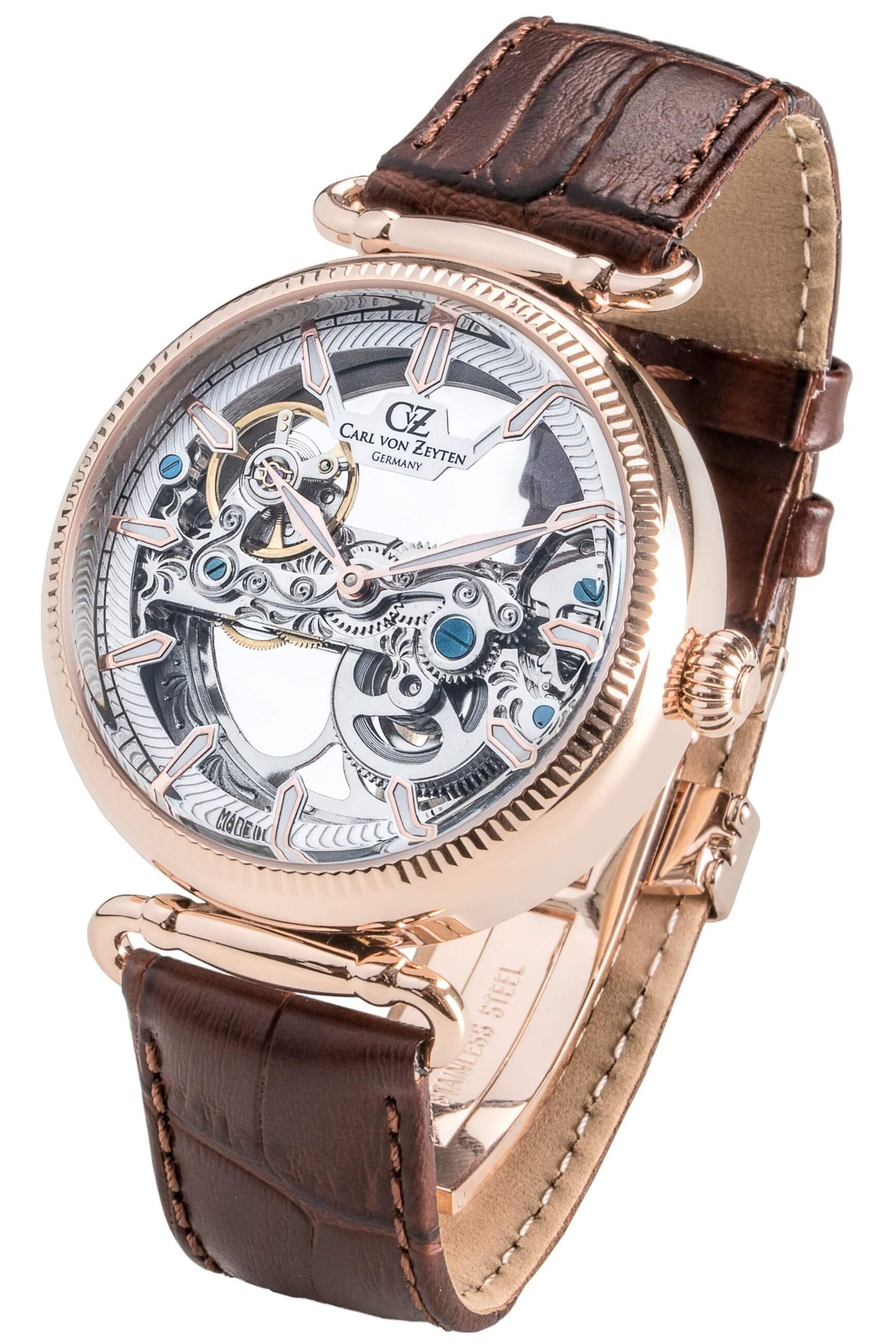 Carl von Zeyten Elzach CVZ0031RWHS Herren Armbanduhr • Skelettuhrwerk • Saphirglas