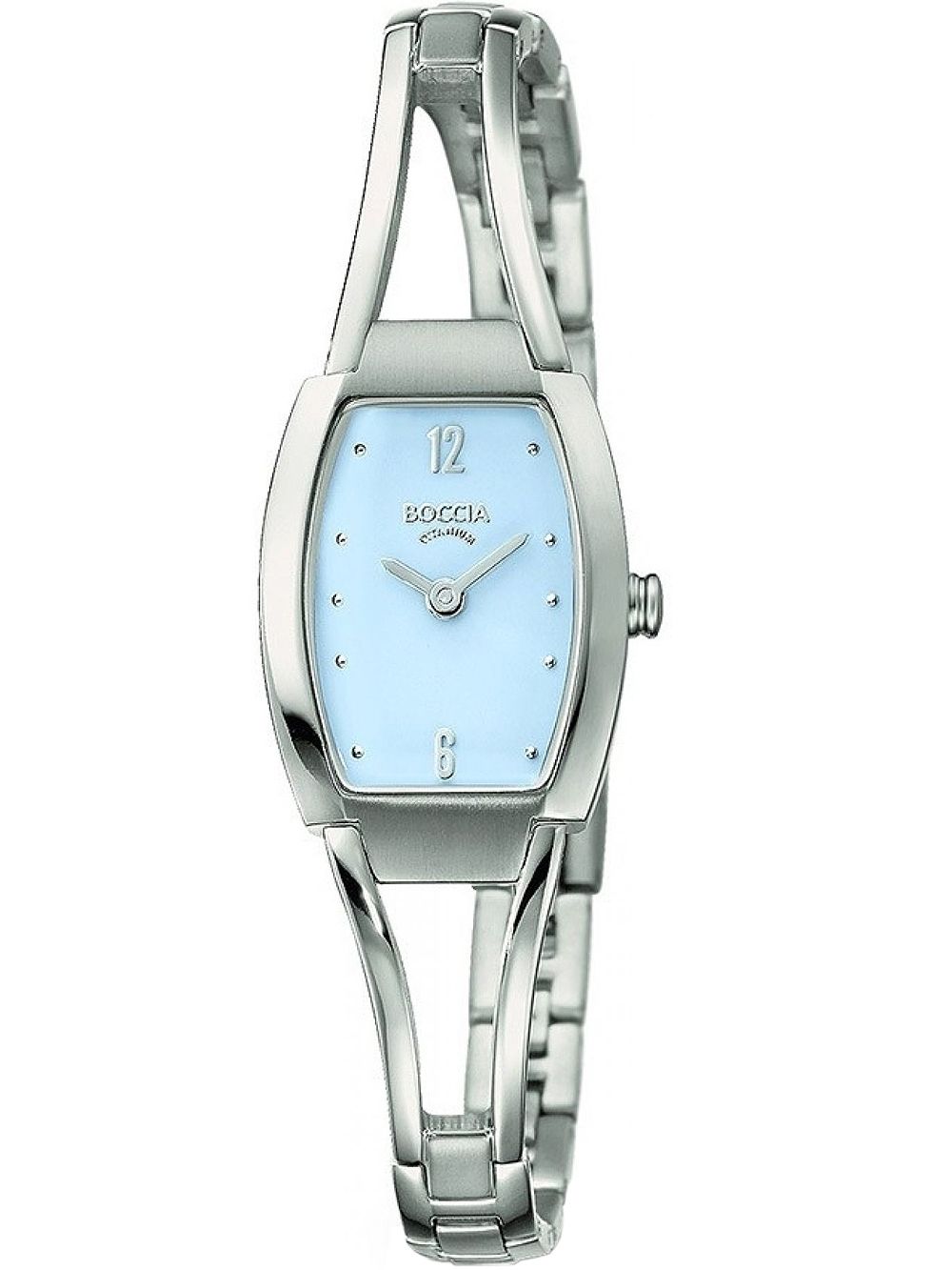 Boccia Titanium 3262-03 Damen Armbanduhr Hellblau • Ultraleichtes Titangehäuse • 5 ATM Wasserschutz