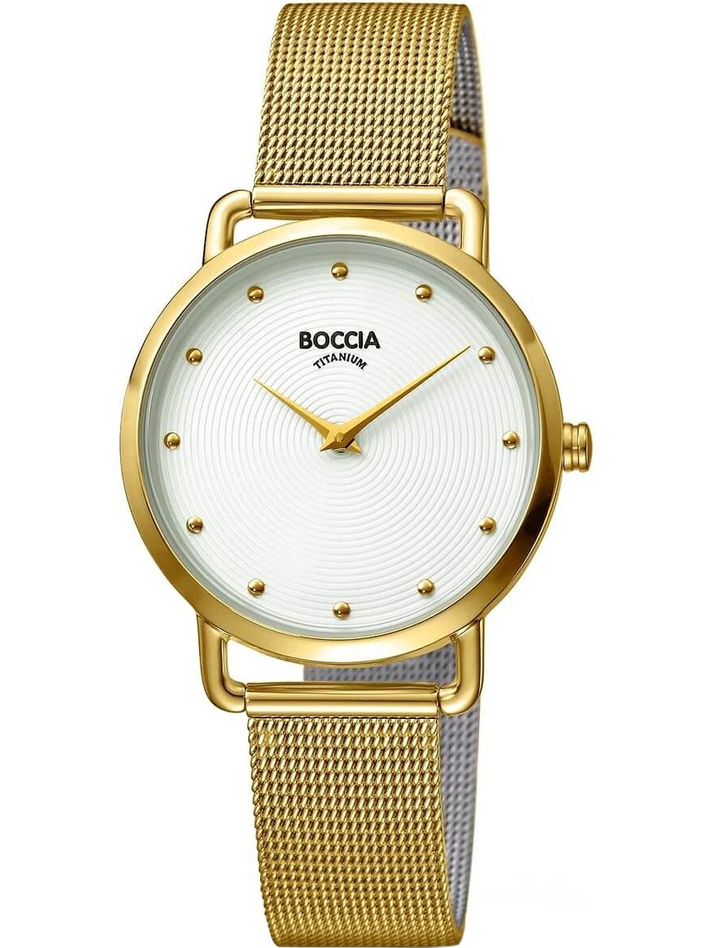 Boccia Titanium 3314-06 Damen • Milanaise-Edelstahlarmband • Mineralglas